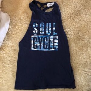 Soul cycle blue tank top 🦋